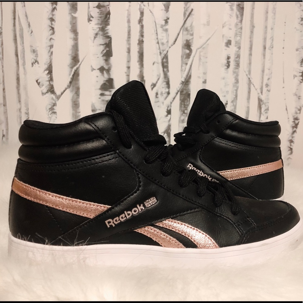 Reebok Classic - Black and Rose Gold (Size 8)